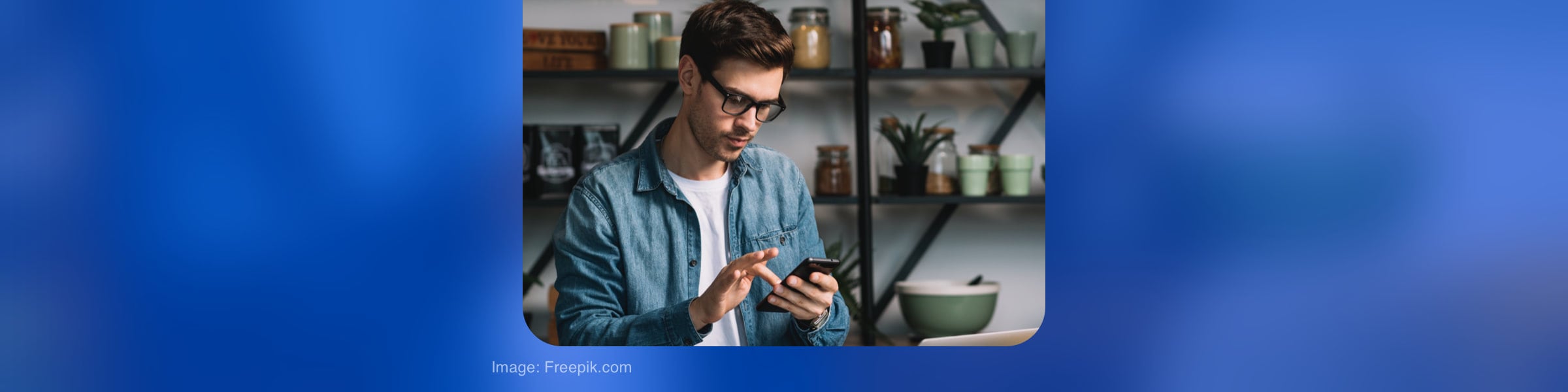 Recruiter using a smartphone for online reference checking